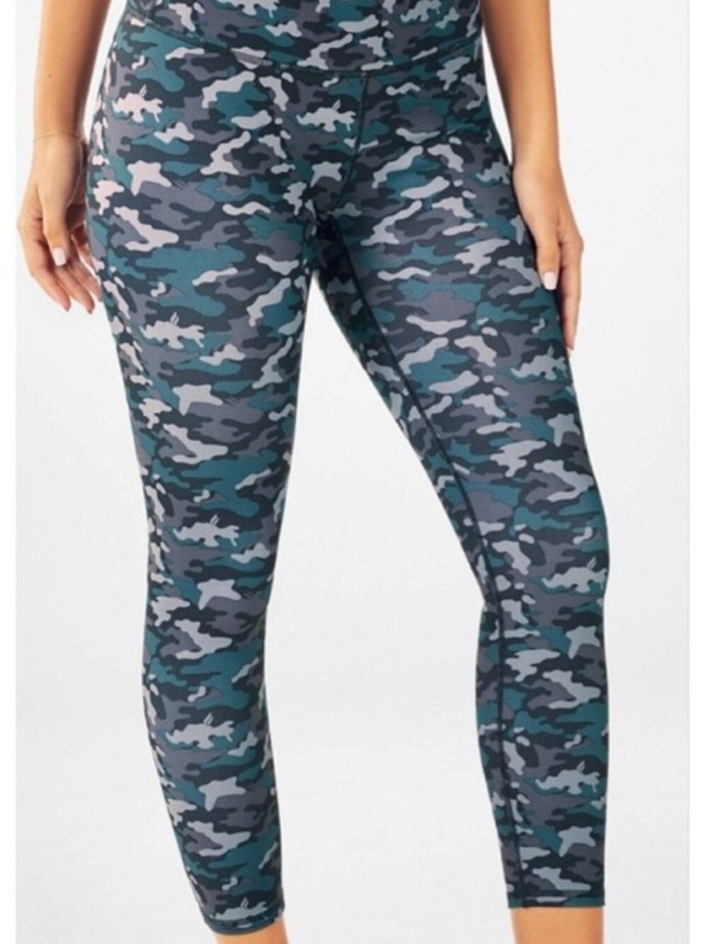 Fabletics Powerhold Mid-Rise Printed Capris Camo